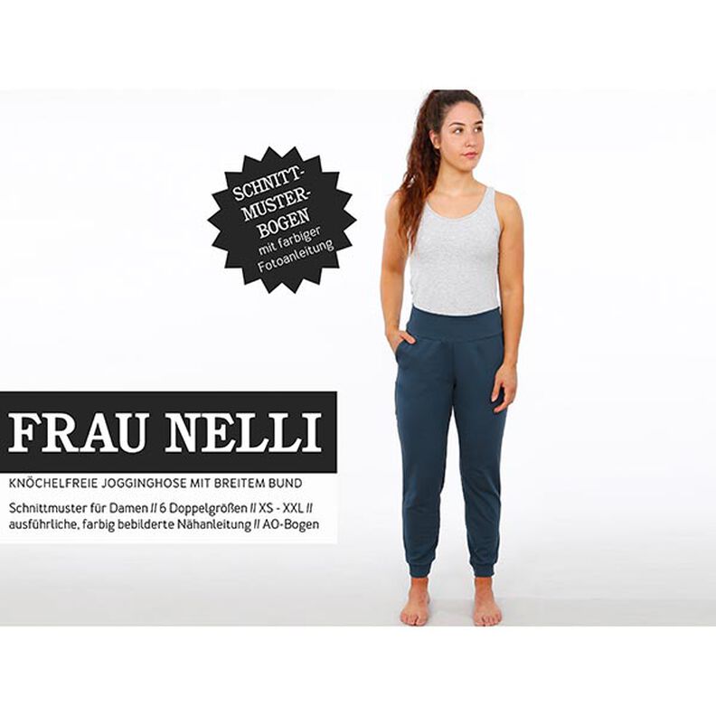 FRAU NELLI - stumpede joggingbukser med bred linning, Studio Schnittreif  | XS -  XXL,  image number 1