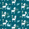 Bomuldsjersey Hare og rådyr – petrol,  thumbnail number 1