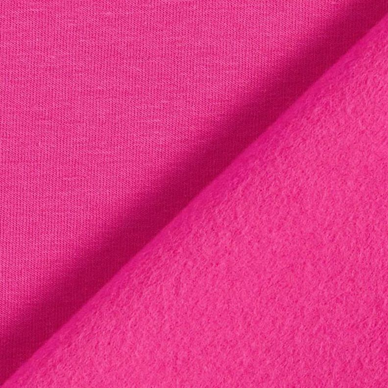 Let bomuldssweat ensfarvet – intens pink,  image number 5