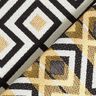 Dekorationsstof Jacquard Art deco romber – uldhvid/guld,  thumbnail number 4