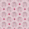 Bomuldsstof Cretonne heste og hjerter pink – rosa,  thumbnail number 1
