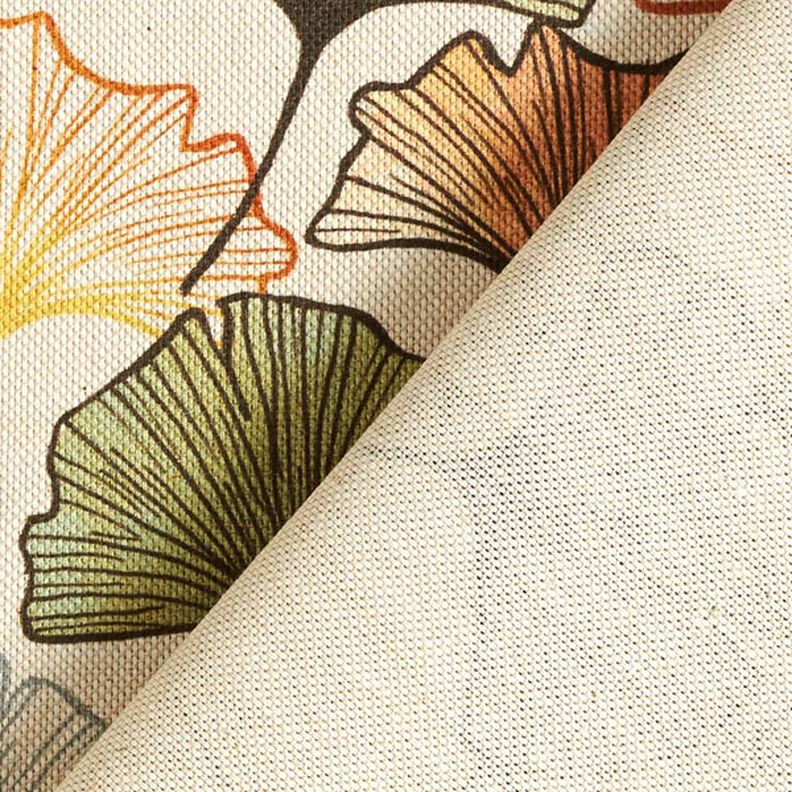 Dekorationsstof Digitaltryk farverig ginkgo,  image number 4