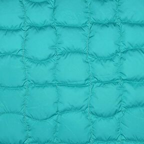 Quiltstof bølgemønstrede firkanter – aquablå/purpur, 