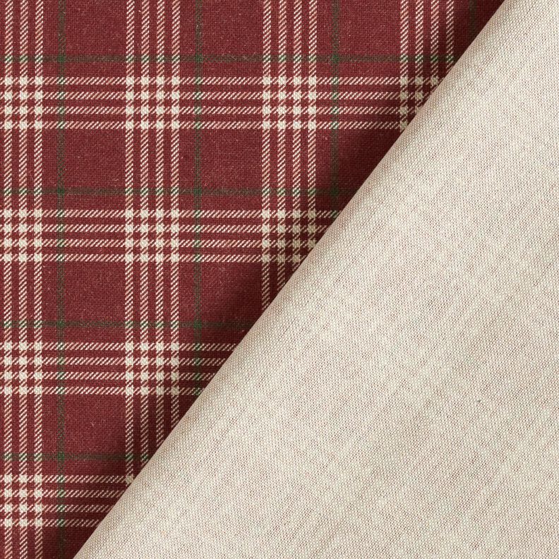 Dekorationsstof Halvpanama klassiske tern – bourgogne-farvet/natur,  image number 4