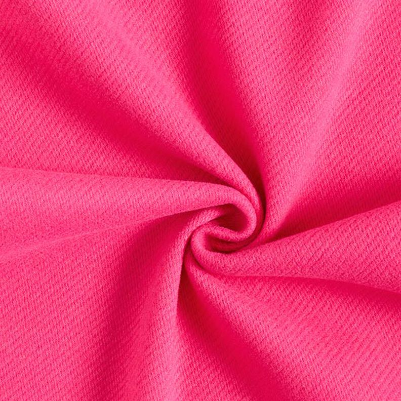 Frakkestof uldblanding ensfarvet – intens pink,  image number 1