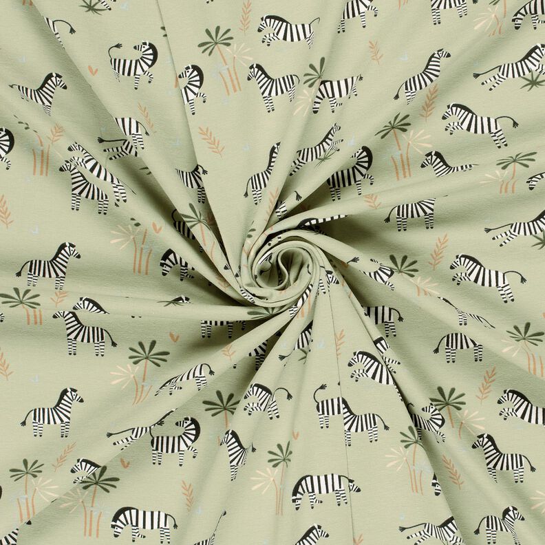 Bomuldsjersey slette-zebraer – reed,  image number 3