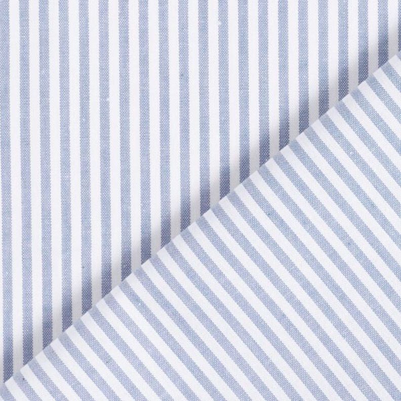 Bomuldspoplin Striber, garnfarvet – jeansblå/hvid,  image number 6