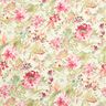 Dekorationsstof Canvas akvarel blomster  – lysebeige/hindbær,  thumbnail number 1