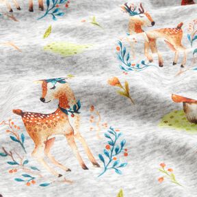 Alpefleece Romantisk rådyr – sølvgrå/natur, 