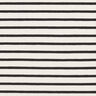 Bomuldsjersey brede og smalle striber &ndash; creme/sort,  thumbnail number 1