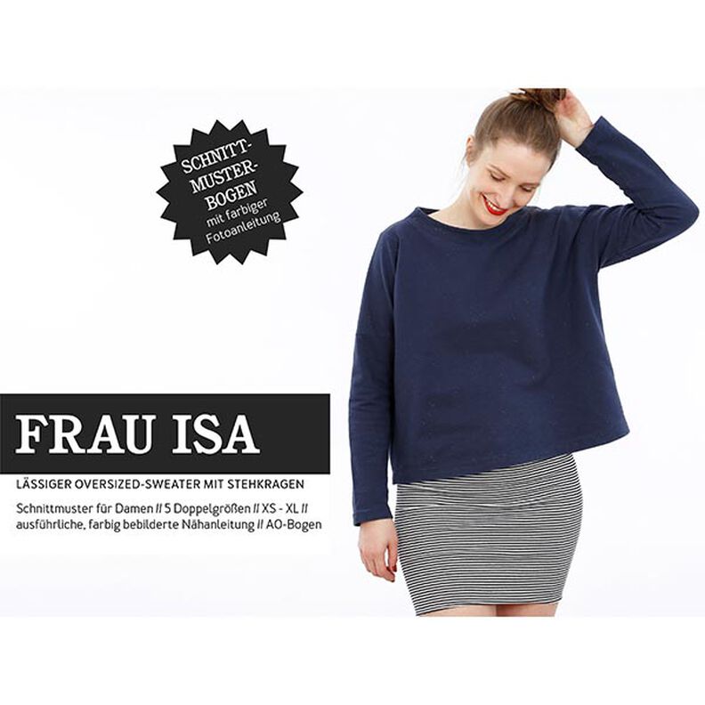 FRAU ISA - sweater med stående krave, Studio Schnittreif  | XS -  XL,  image number 1