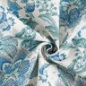 Dekorationsstof kanvas orientalske blomsterornamenter 280 cm – hvid/blå,  thumbnail number 3