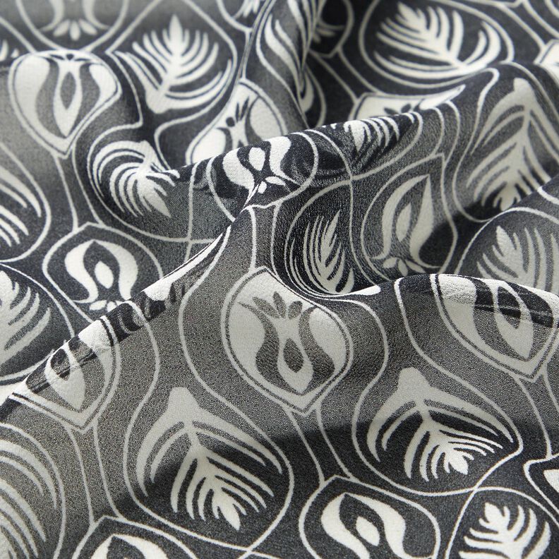 Chiffon ornamenter – hvid/sort,  image number 2