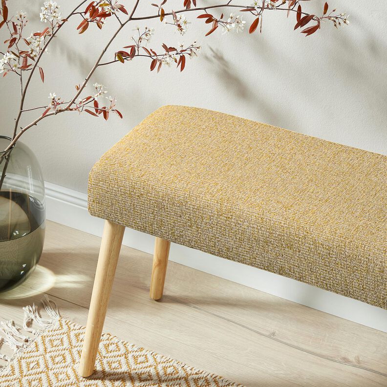 Polsterstof farverigt vævet – solgul/natur,  image number 5