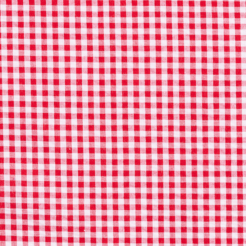 Bæk og bølge Bomuldsblanding Vichy-tern – rød,  image number 1