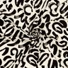 Viskosejersey Abstrakte penselstrøg – creme/sort,  thumbnail number 3