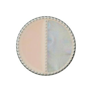 Metal-polyesterknap øsken [ Ø23 mm ] – grå/beige, 