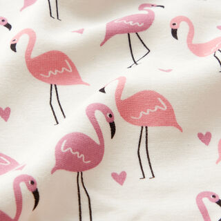 Alpefleece forelskede flamingoer – uldhvid, 