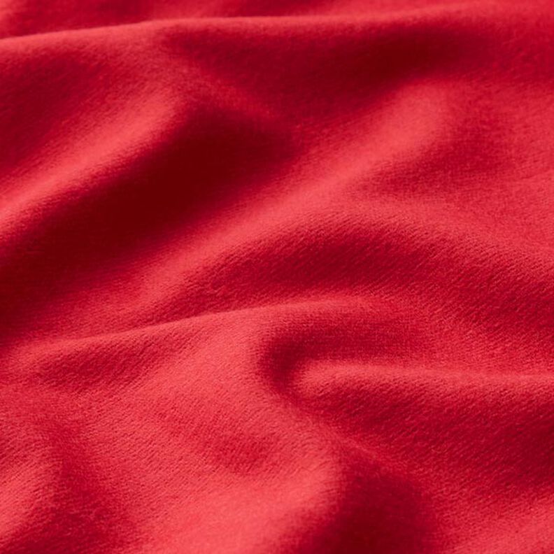 Bomuldsflonel Ensfarvet – rød,  image number 3