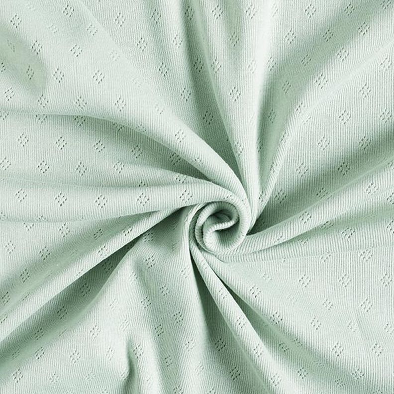 Finstrikjersey med hulm&oslash;nster &ndash; mint,  image number 2