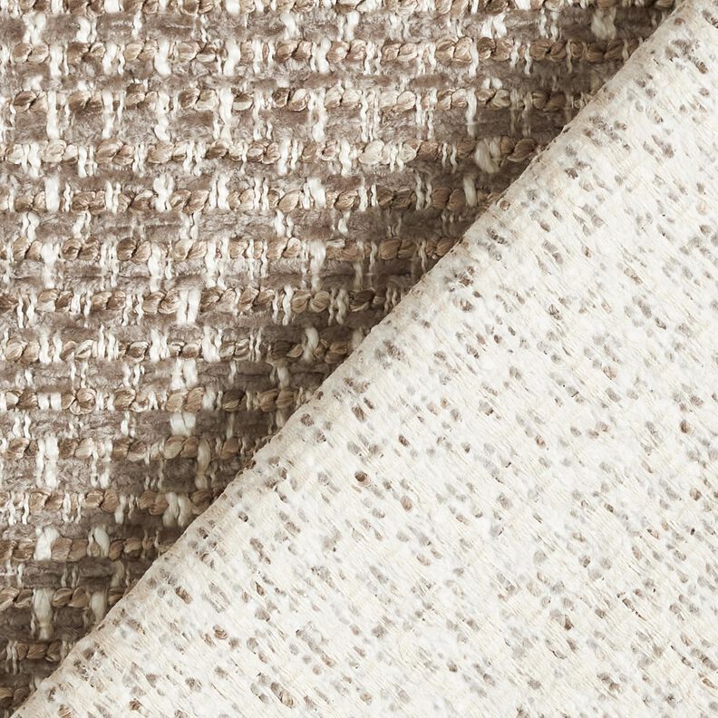 Polsterstof kulørt bouclé-look – mørk taupe/lysebeige,  image number 3