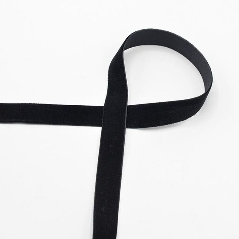 Fløjlsbånd [15 mm] – sort,  image number 1