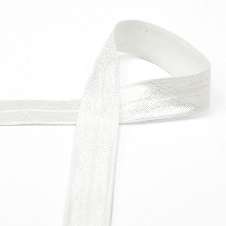 Elastisk kantb&aring;nd (skr&aring;b&aring;nd) blank [20 mm] &ndash; uldhvid,  image number 1