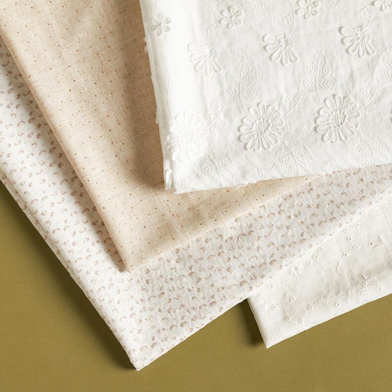 Viskose-h&oslash;r-miks glimmerprikker &ndash; mandel/gold metallic,  image number 5