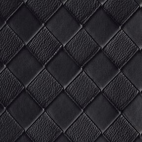 Læderimitat flettet look – sort, 