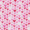 Bomuldspoplin, akvarelhjerter – hvid,  thumbnail number 1