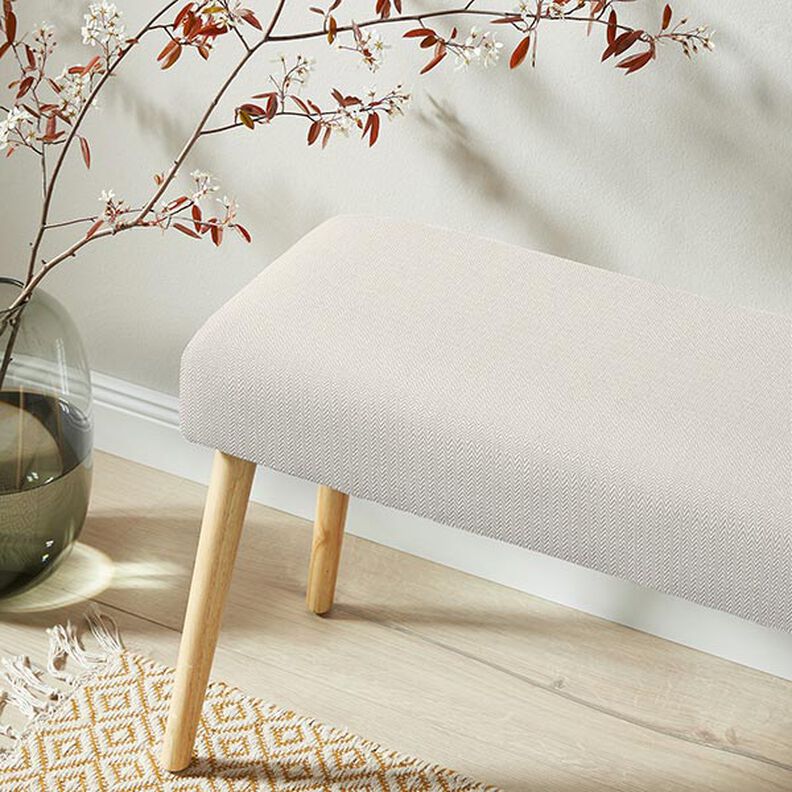 Dekorationsstof Jacquard subtil chevron – mørkebeige,  image number 5