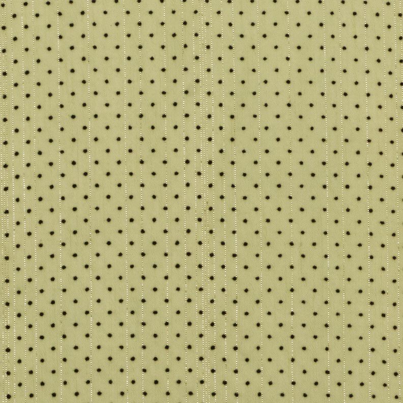 Chiffon glitterstriber og prikker – lys olivengrøn,  image number 1