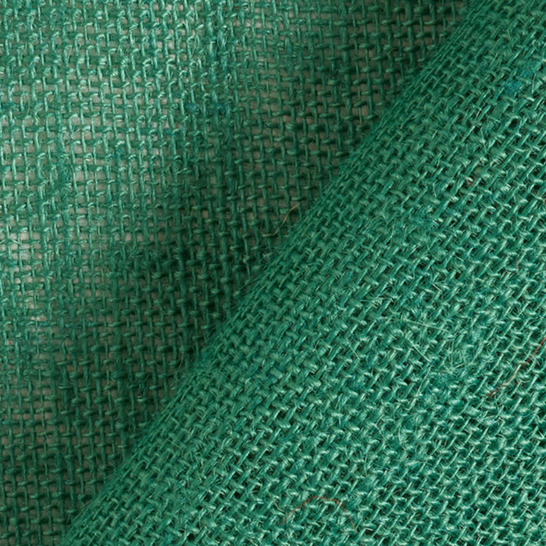 Dekorationsstof Jute Ensfarvet 150 cm – Mørkegrøn,  image number 4