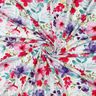 Bomuldsjersey Sommerblomster digitaltryk &ndash; hvid/intens pink,  thumbnail number 3