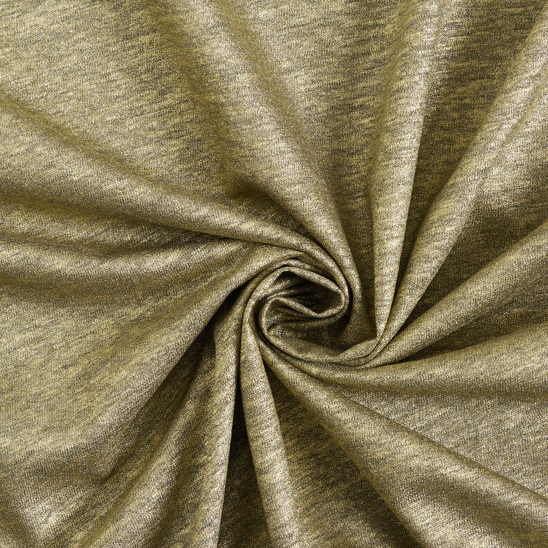 Hørjersey glimmer melange – kaki/gold metallic,  image number 4