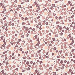 Bomuldsjersey blomsterhav &ndash; hvid/lilla, 