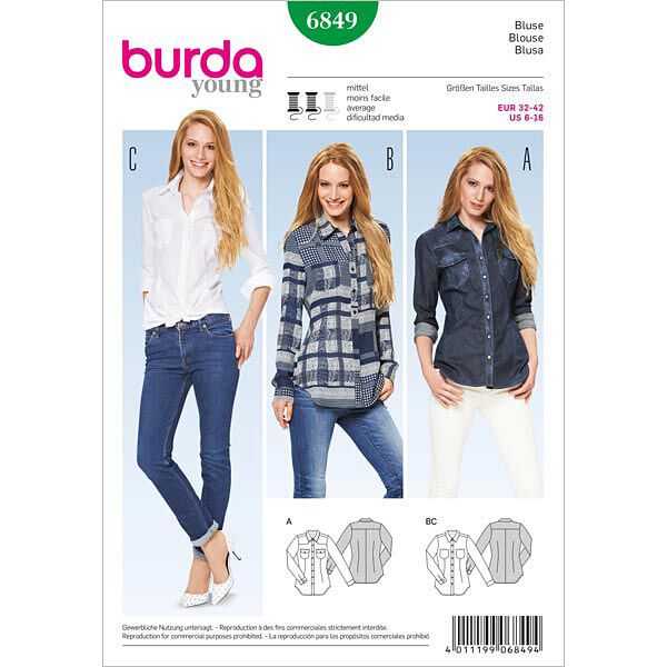 Bluse, Burda 6849,  image number 1