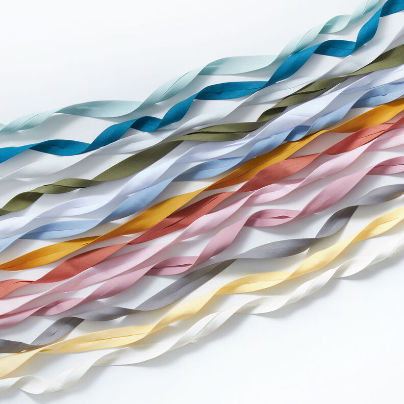 Skråbånd Bio-bomuld [20 mm] – vaniljegul,  image number 4