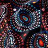 Badetøjsstof Mandala – sort-blå/ildrød,  thumbnail number 2
