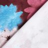 Bomuldsjersey udviskede blomster digitaltryk &ndash; merlot/bl&aring;,  thumbnail number 4