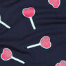 Bomuldsjersey glitter-hjerte-lollipops | Poppy Fabrics – natblå,  thumbnail number 2