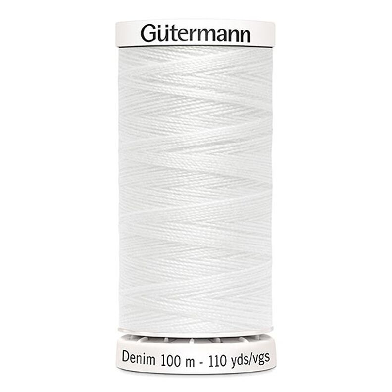 Jeanstråd [1016] | 100 m  | Gütermann – hvid,  image number 1