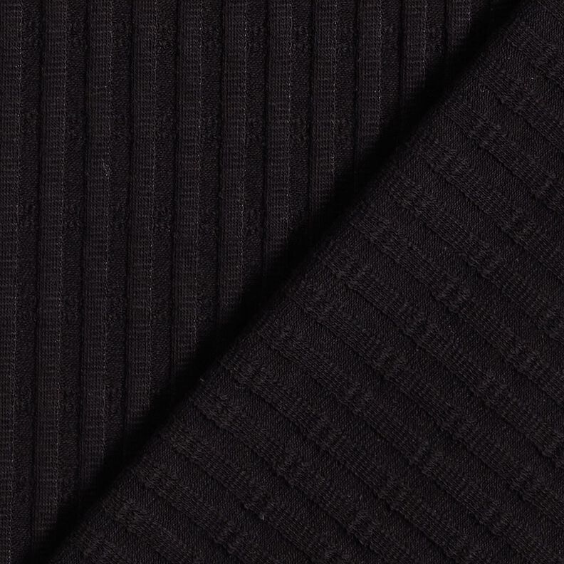 Rib-jersey strikkemønster – sort,  image number 4