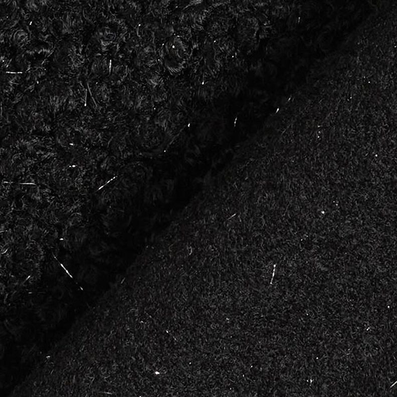 Strik-bouclé glanstråde – sort,  image number 3