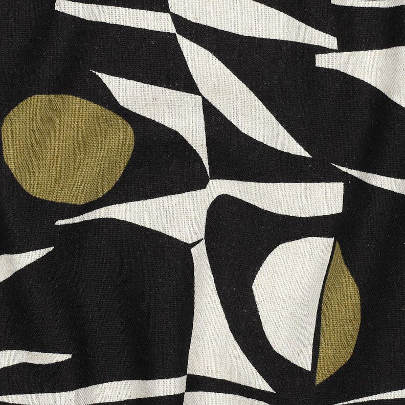 Viskose-h&oslash;r-miks Geometrisk m&oslash;nster &ndash; sort/olivengr&oslash;n,  image number 2