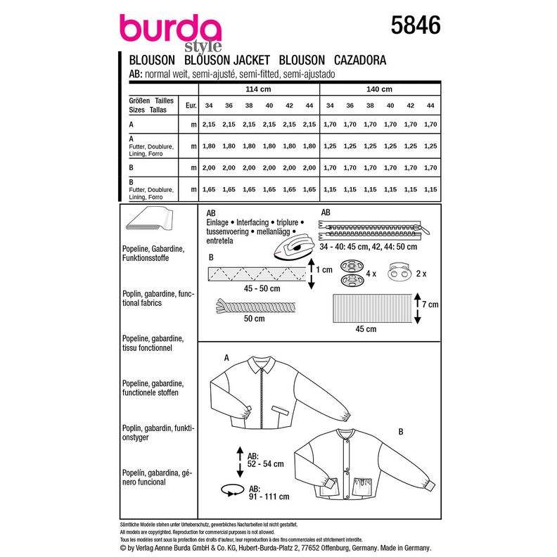 Bluse | Burda 5846 | 34-44,  image number 9