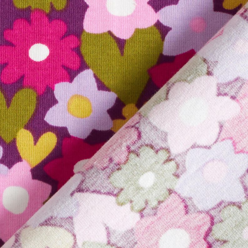 Bomuldsjersey farverige blomster | Poppy Fabrics – drue,  image number 4