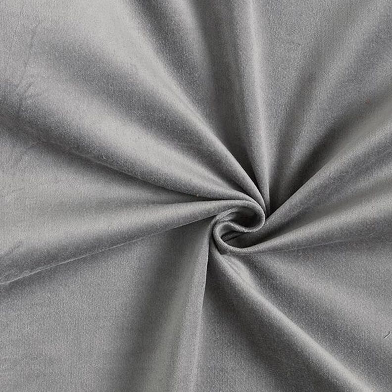 Stretch-fløjl Fincord ensfarvet – grå,  image number 1