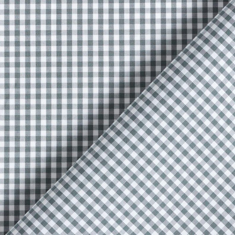 Bomuldspoplin vichytern – grå/hvid,  image number 4