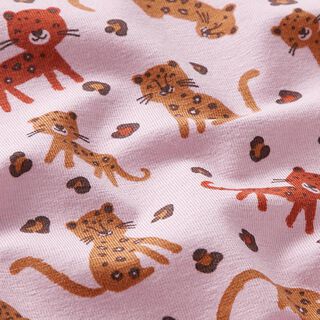 Økologisk bomuldsjersey fornøjet leopard – rosa, 